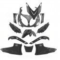 KIT CARROSSERIE ADAPT. YAMAHA TMAX 500cc 2001-2007 NOIR MAT (12 PIECES)