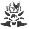 KIT CARROSSERIE ADAPT. YAMAHA TMAX 500cc 2001-2007 NOIR MAT (12 PIECES)
