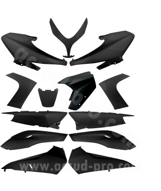 KIT CARROSSERIE ADAPT. YAMAHA TMAX 500cc 2008-2011 NOIR BRILLANT (13 PIECES)