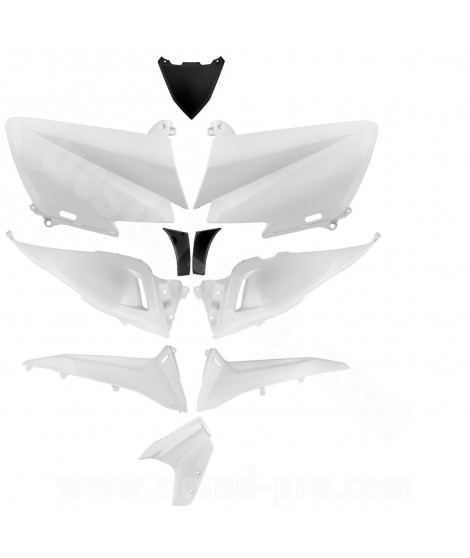 KIT CARROSSERIE ADAPT. YAMAHA TMAX 530cc 2012-2014 WHITE COMPETITION (10 PIECES)