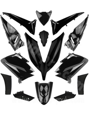 KIT CARROSSERIE ADAPT. YAMAHA TMAX 530CC 2015-2016 NOIR BRILLANT (14 PIECES)