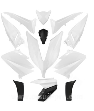 KIT CARROSSERIE ADAPT. YAMAHA TMAX 530cc 2015-2016 WHITE COMPETITION (14 PIECES)