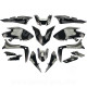KIT CARROSSERIE ADAPT. YAMAHA TMAX 530cc 2017-2019  SX / DX  NOIR BRILLANT (15 PIECES)