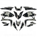 KIT CARROSSERIE ADAPT. YAMAHA TMAX 530cc 2017-2019  SX / DX  NOIR BRILLANT (15 PIECES)