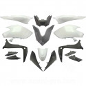 KIT CARROSSERIE ADAPT. YAMAHA TMAX 530cc 2017-2019  SX / DX  WHITE COMPETITION (15 PIECES)