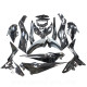 KIT CARROSSERIE ADAPT. YAMAHA XMAX 125 2018-2019  / 300 2017-2019  / 400 2018-2019 NOIR BRILLANT (15 PIECES)