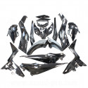 KIT CARROSSERIE ADAPT. YAMAHA XMAX 125 2018-2019  / 300 2017-2019  / 400 2018-2019 NOIR BRILLANT (15 PIECES)