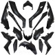KIT CARROSSERIE ADAPT. YAMAHA XMAX 125  2018-2019  / 300  2017-2019  / 400  2018-2019 NOIR MAT (15 PIECES)