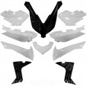 KIT CARROSSERIE ADAPT. YAMAHA XMAX  125 / 250 / 400 2014-2017 WHITE COMPETITION (10 PIECES)