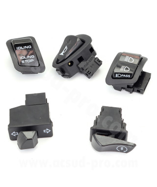 KIT COMMODO / COMMUTATEUR DROIT ET GAUCHE  MAXISCOOTER ADAPT. HONDA SH 125 2014-16 / SH 150 2013-16
