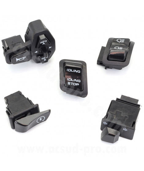 KIT COMMODO / COMMUTATEUR DROIT ET GAUCHE  MAXISCOOTER ADAPT. HONDA SH 125 2020-23 / SH 150 2020-23