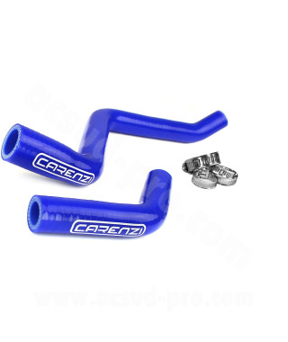 KIT DURITES DE REFROIDISSEMENT D EAU SILICONE CARENZI DERBI EURO 3 BLEU  (livrée avec colliers INOX)