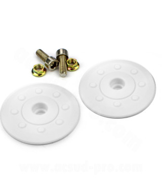 KIT FIXATION CASQUE JET AERO SB18 NOUVEAU MODELE BLANC (LA PAIRE)