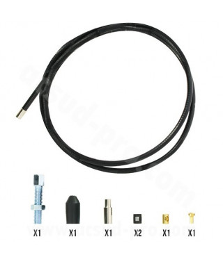 KIT REPARATION UNIVERSEL CABLE D EMBRAYAGE  (L : 1.30M  + SERRE CABLE) ( GAINE + CABLE )