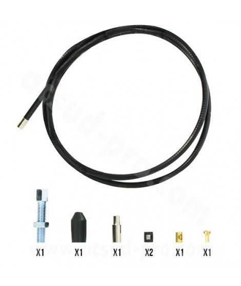 KIT REPARATION UNIVERSEL CABLE D EMBRAYAGE  (L : 1.30M  + SERRE CABLE) ( GAINE + CABLE )