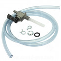 KIT ROBINET ESSENCE ADAPT. PEUGEOT 103 + DURITE TRANSPARENTE 1m + COLLIERS