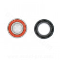 KIT ROULEMENTS DE ROUE ARRIERE + JOINT SPI  ADAPT.  PEUGEOT 50 TKR . LUDIX . SPEEDFIGHT AR ( 6004-2RS TPI )