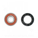 KIT ROULEMENTS DE ROUE ARRIERE + JOINT SPI  ADAPT. PIAGGIO 50 TYPHOON . NRG ( 6204 2RS TPI )