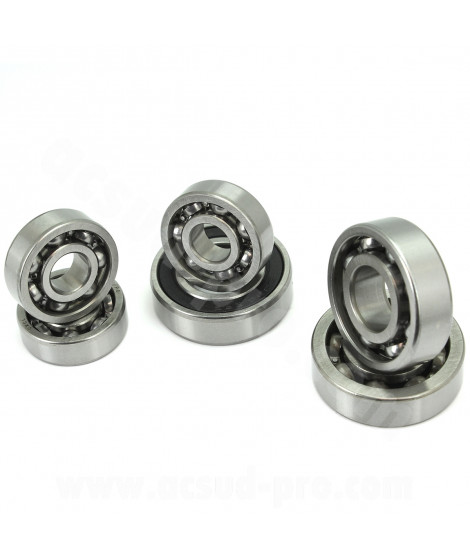KIT ROULEMENTS SCOOTER MOTEUR GY6 50CC 4T (6 PIECES)(6201 P63 . 6303 P6 . 6004 RS . 63003)