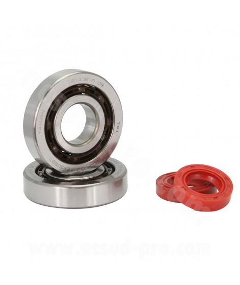 KIT ROULEMENTS TPI (6204 TVH C4) + JOINTS SPI ADAPT. PEUGEOT LUDIX / JET FORCE / SPEEDFIGHT 3