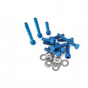 KIT VIS BTR CARTER DE KICK ADAPT. MBK BOOSTER  / YAMAHA BWS / STUNT / SLIDER 50CC ( COULEUR BLEU )