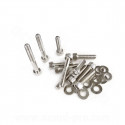 KIT VIS BTR CARTER DE KICK ADAPT. MBK BOOSTER  / YAMAHA BWS / STUNT / SLIDER 50CC ( COULEUR CHROME )