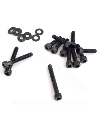 KIT VIS BTR CARTER DE KICK ADAPT. MBK BOOSTER  / YAMAHA BWS / STUNT / SLIDER 50CC ( COULEUR NOIR )