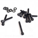 KIT VIS BTR CARTER DE KICK ADAPT. MBK BOOSTER  / YAMAHA BWS / STUNT / SLIDER 50CC ( COULEUR NOIR )