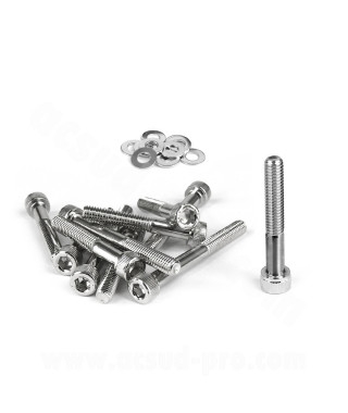 KIT VIS BTR CARTER DE KICK ADAPT. PEUGEOT BUXY ( COULEUR CHROME )