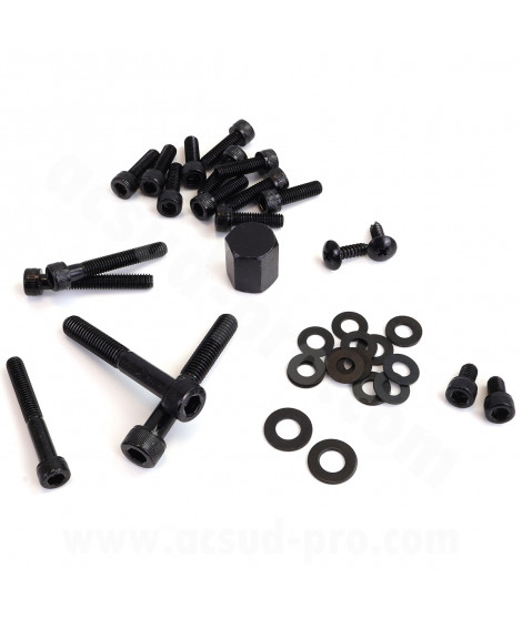 KIT VIS DECO ADAPT. MBK 50 BOOSTER 2004/YAMAHA 50 BWS 2004 (COULEUR NOIR)