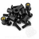 KIT VISSERIE BULLE DE MOTO NOIR (8 PIECES) M5x15mm