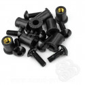 KIT VISSERIE BULLE DE MOTO NOIR (8 PIECES) M5x15mm