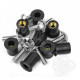 KIT VISSERIE BULLE DE MOTO SILVER (8 PIECES) M5x15mm