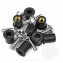 KIT VISSERIE BULLE DE MOTO SILVER (8 PIECES) M5x15mm