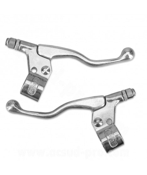 LEVIER FREIN CYCLO ALU COURT CHROME / POLI (LA PAIRE)