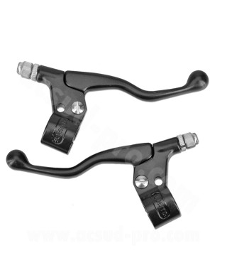 LEVIER FREIN CYCLO ALU COURT NOIR (LA PAIRE)