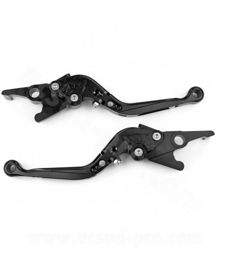 LEVIER MAXISCOOTER ALU CNC RB MAX ADAPT. YAMAHA MAJESTY 400 / TMAX 500CC 2001-07 NOIR (LA PAIRE)