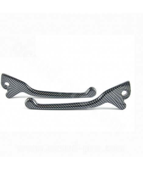 LEVIER SCOOTER ADAPT. GILERA RUNNER (DOUBLE DISQUE) IMIT CARBONE (LA PAIRE)
