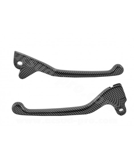 LEVIER SCOOTER ADAPT. GILERA RUNNER (SIMPLE DISQUE) IMIT CARBONE (LA PAIRE)
