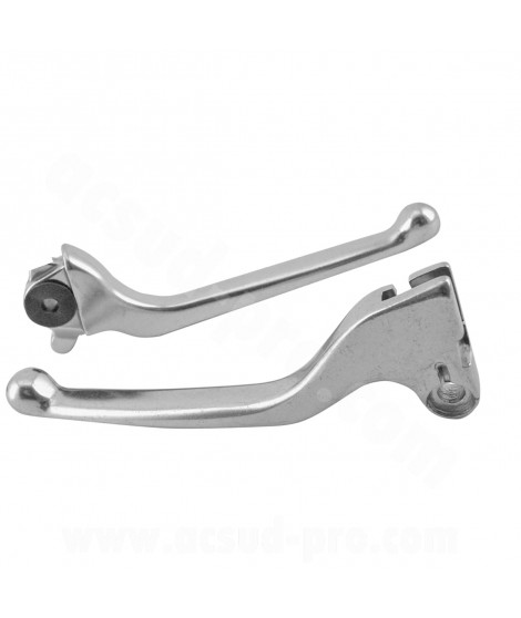 LEVIER SCOOTER ADAPT. MBK MACH G / YAMAHA JOG ALU POLI (LA PAIRE) (OEM : 5RW-H3922-00 + 5JH-H3912-00)