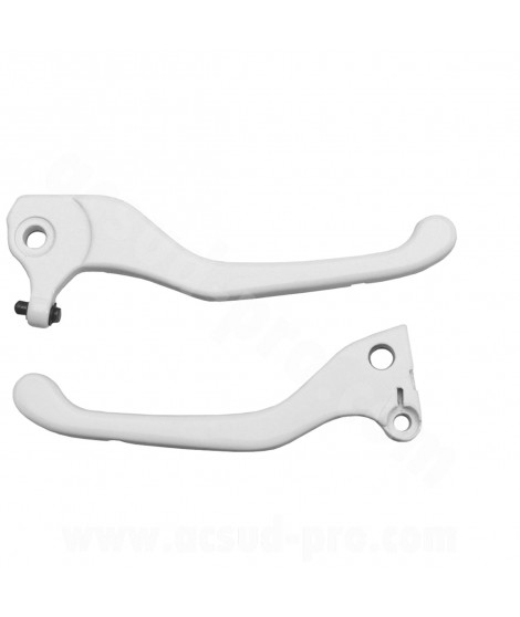 LEVIER SCOOTER ADAPT. YAMAHA SPIRIT 99 BLANC (LA PAIRE) (OEM : 4VV-H3922-10 + 4SB-H3912-00)