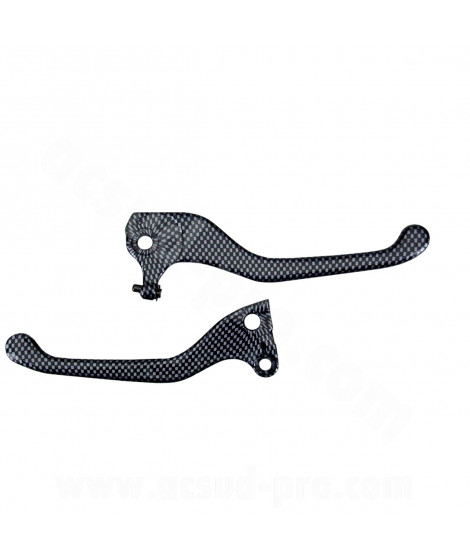LEVIER SCOOTER ADAPT. YAMAHA SPIRIT 99 IMIT CARBONE (LA PAIRE) (OEM : 4VV-H3922-10 + 4SB-H3912-00)