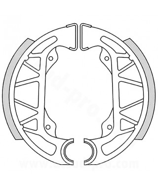 MACHOIRE DE FREIN ARRIERE BRENTA ADAPT. PIAGGIO 50 ZIP. NRG. TYPHOON. NTT 1998-2004  (Ø100 X 20) (OEM : 2727115) BR0275