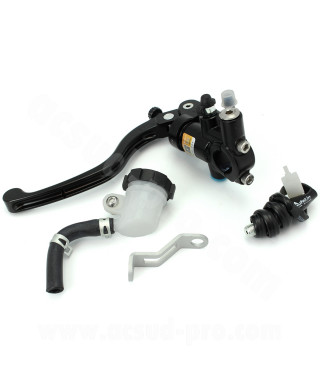 MAITRE CYLINDRE DE FREIN ARRIERE / EMBRAYAGE RADIAL CNC COMPLET OPM UNIVERSEL GAUCHE (Ø14 X 18) ADAPATBLE SCOOTER/MOTO