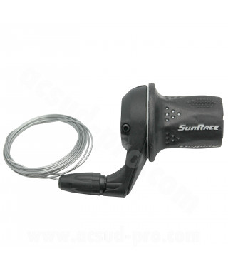 MANETTE DE DERAILLEUR DROITE 5V. POIGNEE TOURNANTE SUNRACE SHIFTER - COMPATIBLE SHIMANO / SRAM