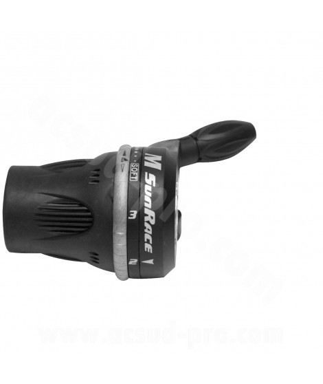 MANETTE DE DERAILLEUR GAUCHE 3V. POIGNEE TOURNANTE SUNRACE SHIFTER - COMPATIBLE SHIMANO / SRAM