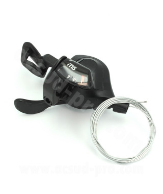 MANETTE DE DERAILLEUR GAUCHE 3V. PUSH-PULL TRIGGER SUNRACE