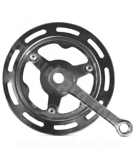 MANIVELLE DROITE L 110 32 DENTS + PC CLAVETTE AC.