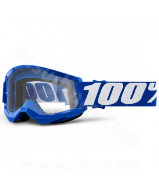MASQUE/LUNETTES CROSS 100%  STRATA 2 ENFANT BLUE CLEAR LENS