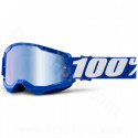 MASQUE/LUNETTES CROSS 100%  STRATA 2 ENFANT BLUE MIRROR BLUE LENS
